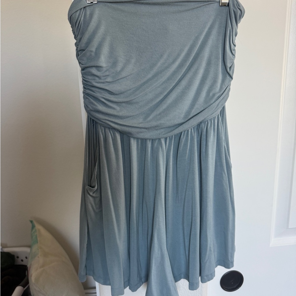 Sky Blue Cotton Romper